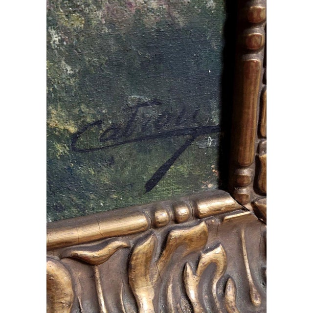 Henri Catrou, Lakeside Landscape, 1800s, Oil on Canvas, Framed For Sale - Image 4 of 8