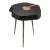 Timber Black & Brass Side Table For Sale