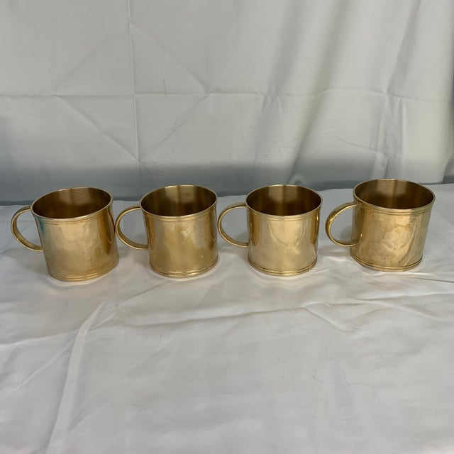 Vintage Nautical Brass Anchor Rum Cups - Set of 4 For Sale In Chicago - Image 6 of 6