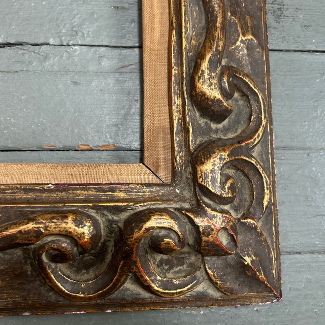 Modern 1940’s Original Modernist Braque Picasso Style Chunky Wood Frame For Sale - Image 3 of 5