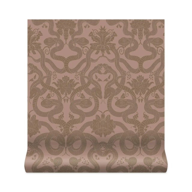 English House of Hackney Anaconda Traditional Wallpaper - Dusky Pink For Sale - Image 3 of 3