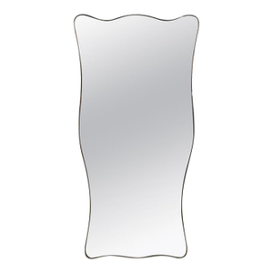1960s Large Italian Modern Gio Ponti Inspired Brass Mirror