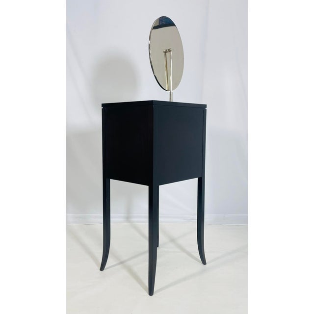 Wood Dressing Vanity Cabinet With Mirror by Maxine Snider Inc. For Sale - Image 7 of 12