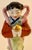 Chinese Famille Rose porcelain girl prosperity figurine, typically dating back to the early 20th century (Late Qing...