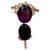 Huge Two Oval Shape Amethyst Pendant Necklace/ Pin & Diamonds 14 Kt Yellow Gold For Sale - Image 17 of 18