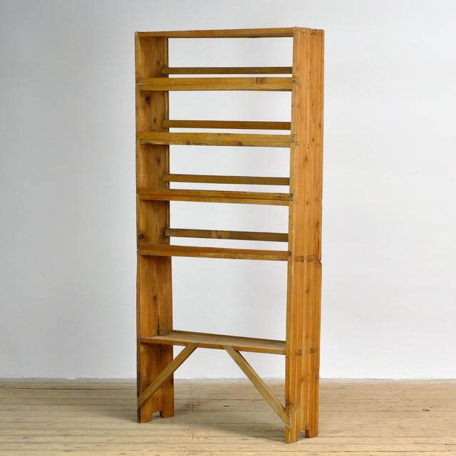 Vintage Bookcase in Pine, 1930s For Sale - Image 9 of 11