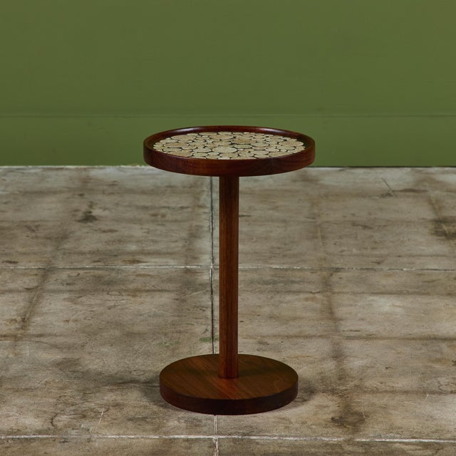 Mid 20th Century Gordon & Jane Martz Speckle Glazed Mosaic Tile Drink Table For Sale - Image 5 of 14