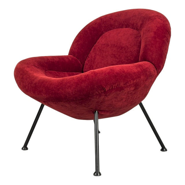 Red Lounge Chairs by Fritz Neth for Correcta, 1950s, Set of 2 For Sale