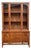 Broyhill Brasilia Two-Piece Walnut Mid Century Modern Hutch China Cabinet For Sale