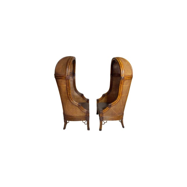 Brown Mid 20th Century Pair of Vintage Porter Balloon Chairs For Sale - Image 8 of 12