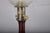 Amber-Brown Glass and Brass Table Lamp with Etched Glass Globe, 1950s For Sale - Image 16 of 18