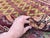 Vintage Afghan Zahir Shahi Green Diamond Rug - 7'4" X 3'9" For Sale - Image 10 of 12