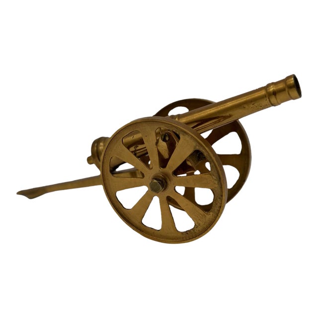 Mid Century Brass Cannon For Sale