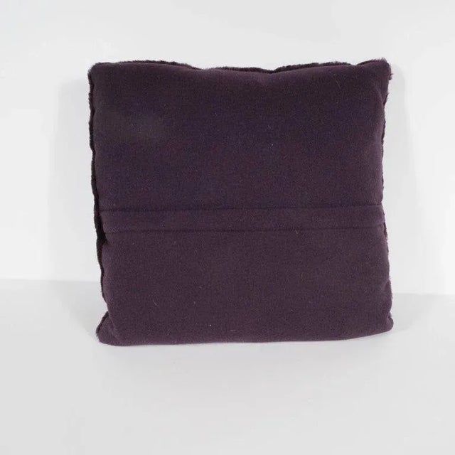 Contemporary Custom Handmade Pillows in Luxe Smoked Amethyst Loro Piana Cashmere - a Pair For Sale - Image 3 of 9