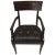 Brown Regency Style Mahogany and Tufted Leather Armchair For Sale - Image 8 of 8