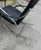 Modern Chrome and Black Leather Vintage Modern Style Rocking Chair For Sale - Image 3 of 5