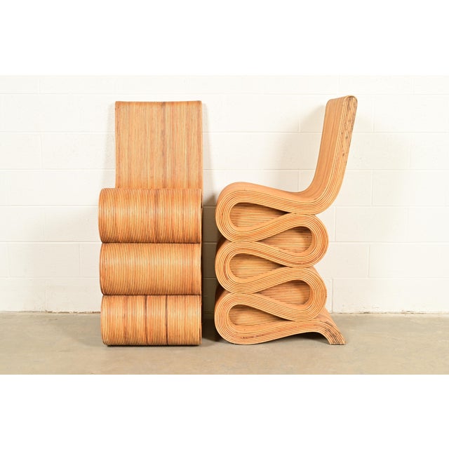 Gabriella Crespi Style Italian Pencil Rattan Bar Stools, Pair For Sale - Image 9 of 12
