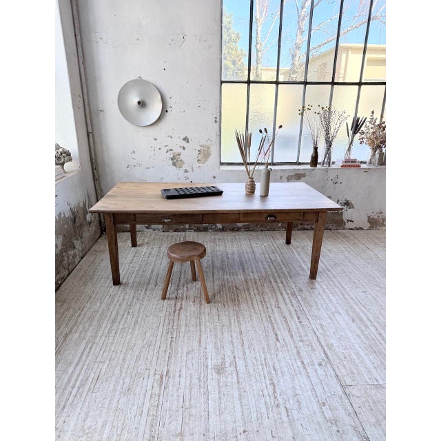 Vintage Farmhouse Dining Table in Oak, 1950 For Sale - Image 4 of 18