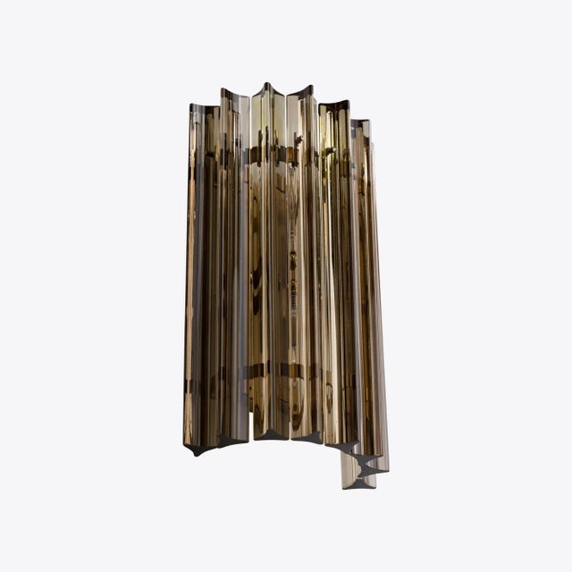Early 21st Century Small Smoked Quartz Amaro Wall Light from Pure White Lines For Sale - Image 5 of 7