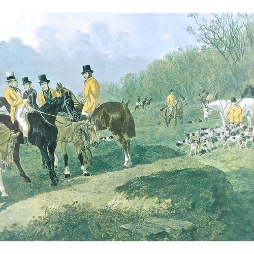 Vintage Framed Hunt Scene Engraving For Sale In Atlanta - Image 6 of 7