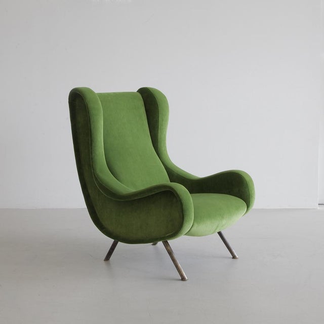 Green Italian Senior Lounge Chair by Marco Zanuso for Arflex, 1955 For Sale - Image 8 of 8