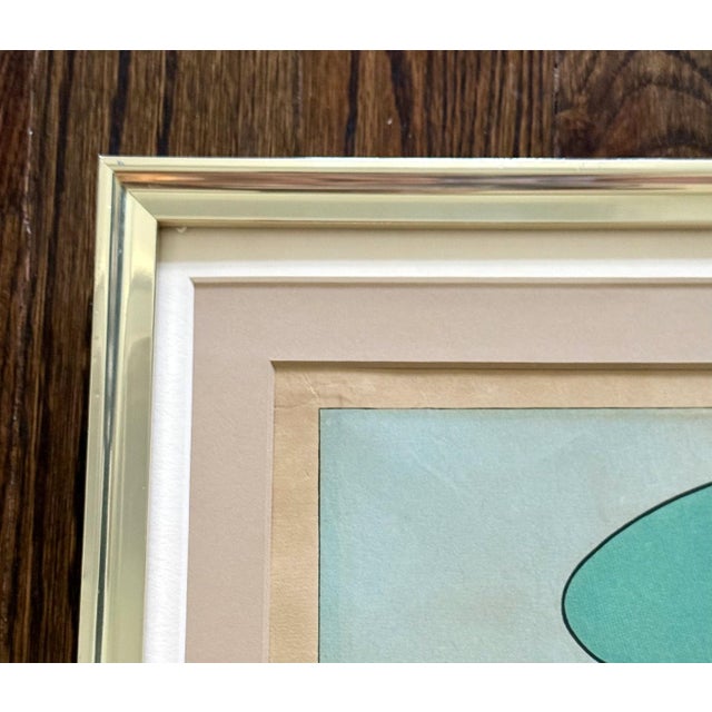 Paper Framed Japanese Woodblock Print Le Bonze Errant by Paul Jacoulet For Sale - Image 7 of 11