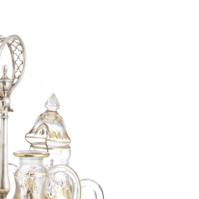 Lisbon Crown Silver Cruet Set, 19th Century, Set of 5 For Sale - Image 4 of 6