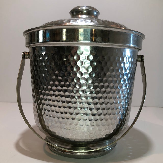 Vintage Italian Hammered Aluminum Ice Bucket Chairish