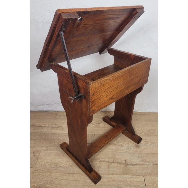 Vintage Desk in Oak, 1920s For Sale - Image 4 of 16