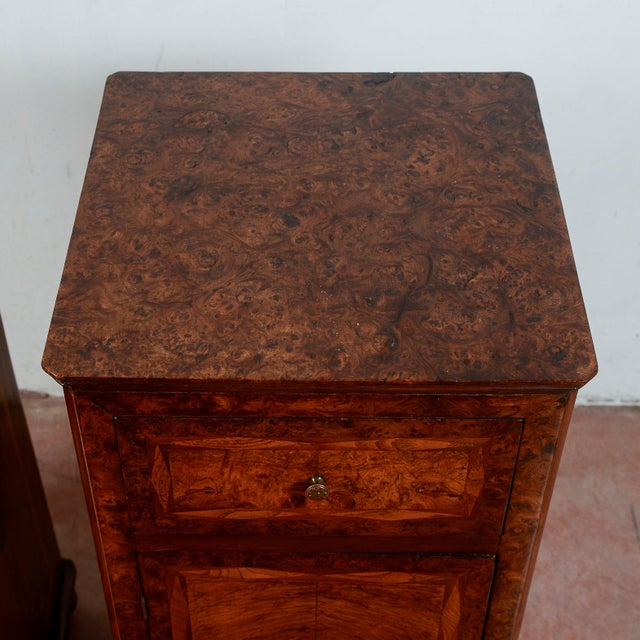 Inlaid Bedside Tables, 19th Century, Set of 2 For Sale - Image 13 of 18