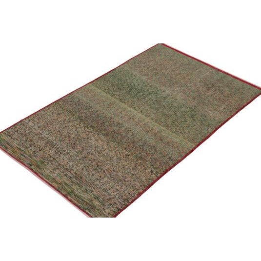 Traditional Vintage Zeki Müren Rug in Green With Polychromatic Geometry - By Rug & Kilim For Sale - Image 3 of 7