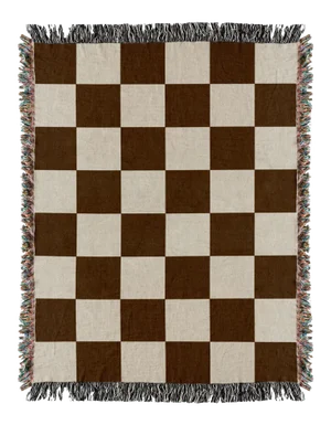 Woven Chequers Quilt Throw Blanket