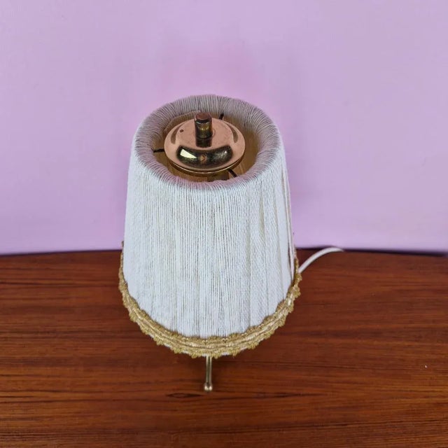 Metal Rockabilly Brass Tripod Table Lamp, 1950s For Sale - Image 7 of 13