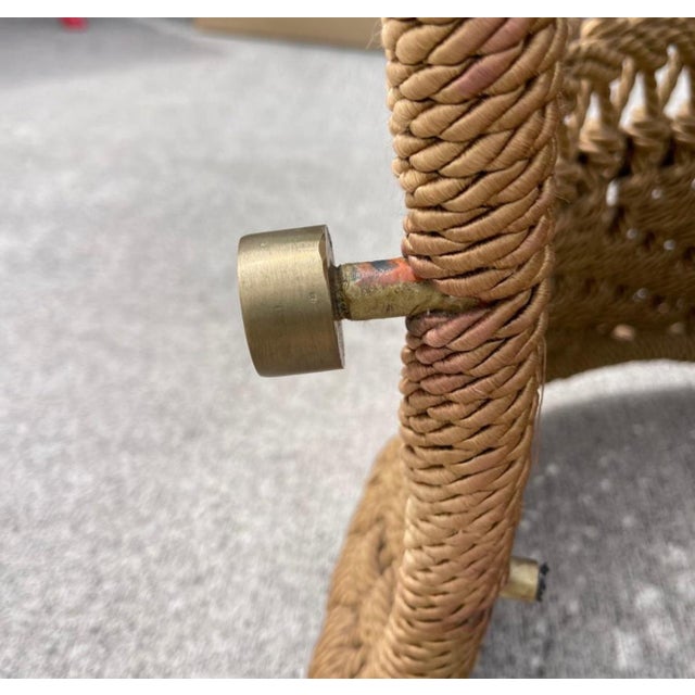 Marzio Cecchi Studio Most Rope Travertine Top Side Tables or Nightstands, a Pair For Sale - Image 11 of 12