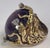 Mid-Century Brutalist-Style Purple Sapphire, 18k Yellow Gold and Diamond Ring, Size 7 - For Sale - Image 4 of 6