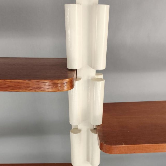 Space Age Floor-to-Ceiling Interlocking Bookcase, 1960s For Sale - Image 4 of 9