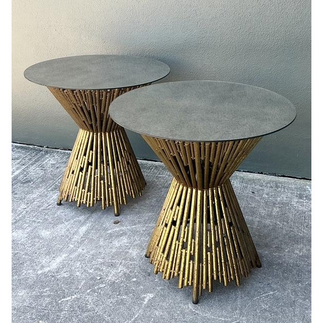 Metal Vintage Ambella Home “Pick Up Stick” Side Tables - A Pair For Sale - Image 7 of 12