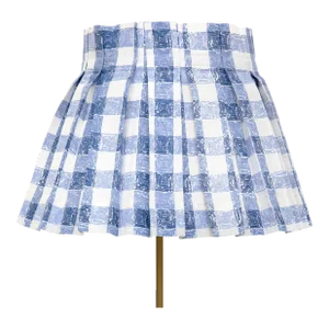 Delft Blue Gingham Lamp Shade Cover by Palm Orleans X Alice Palmer