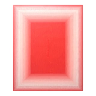 Contemporary Abstract Acrylic on Canvas "Autosuggestion (Peach)" by Andy Harwood For Sale