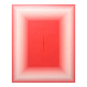 Contemporary Abstract Acrylic on Canvas "Autosuggestion (Peach)" by Andy Harwood
