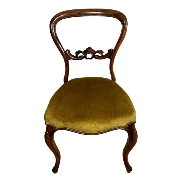 Antique Victorian Rosewood Balloon Back Dining Chairs, 1860, Set of 6 For Sale