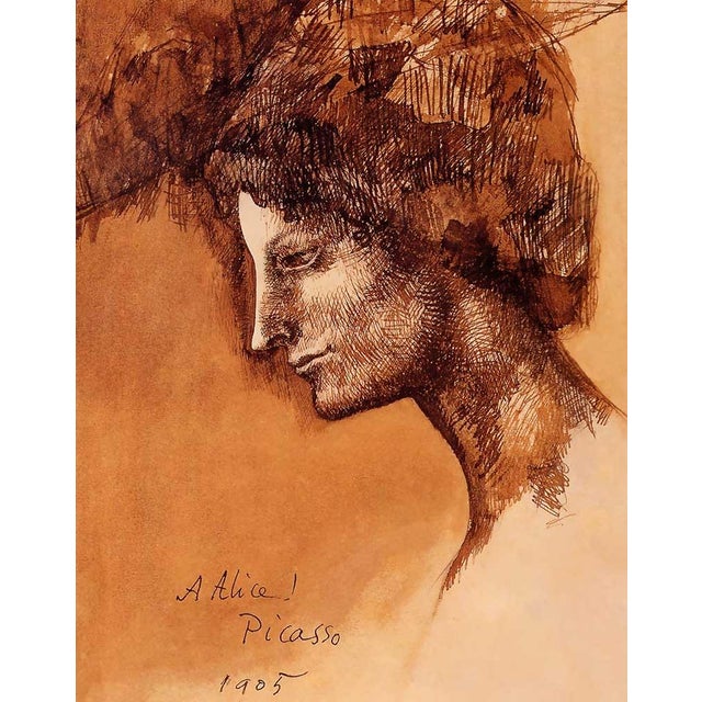 Artist: Pablo Picasso Title: Portrait of Alice Derain Medium: Giclee Marks: L.E numbered Paper size: watercolor paper 19 x...