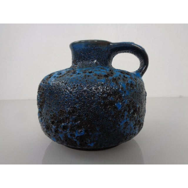 1960s Turquoise Lava Ceramic Vase from Gräflich Ortenburg, Germany, 1960s For Sale - Image 5 of 18