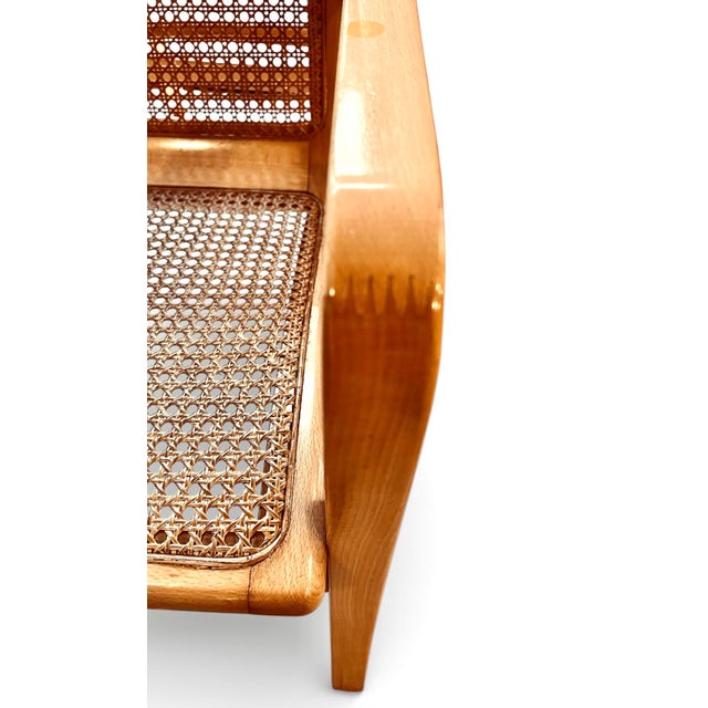 4 Italian Bentwood Cane-Back Armchairs,| Vintage Dining Chairs With Cushions For Sale - Image 10 of 11