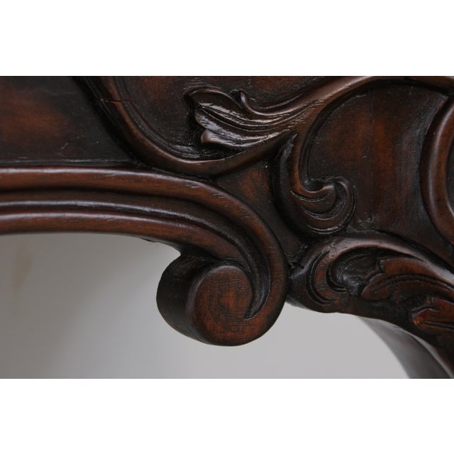 Maitland Smith Mahogany Louis XV Style Console Table For Sale - Image 10 of 15