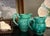 Hunting themed pitcher set of two by Wedgwood, made in England in the 1940's. Larger pitcher : 5.5"wide across handle x...