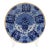 Mid 18th Century Dutch Delft Urn of Peacock Feathers Blue & White Plate For Sale