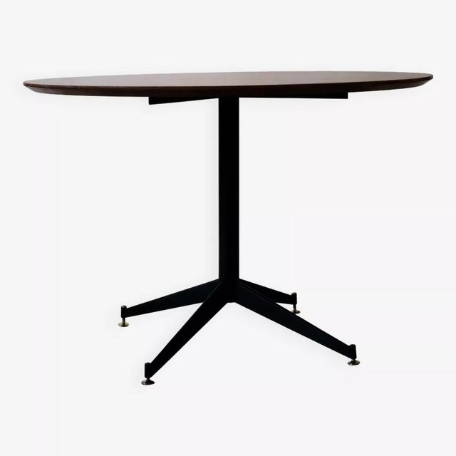 Brown Vintage Round Table by Osvaldo Borsani, 1950s For Sale - Image 8 of 8