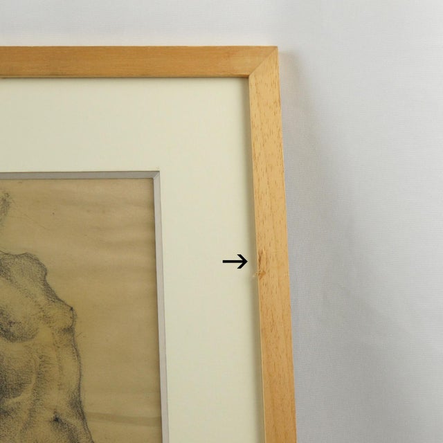 Black Nude Female Pencil Study Drawing by Marie Louise Simard, 1934 For Sale - Image 8 of 13