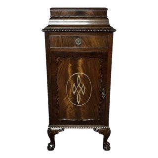 Edwardian Mahogany Wine Cabinet For Sale